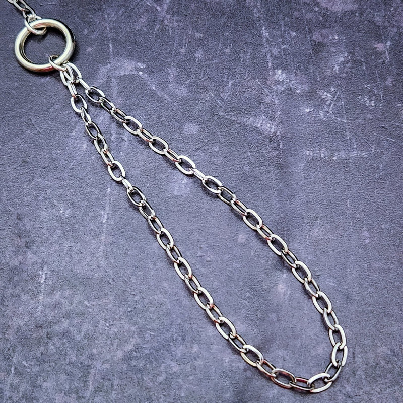 PET CHAIN LEASH & O Ring for Submissive Collars, Stainless Steel