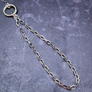 CHAIN LEASH & O Ring for Submissive Collars, Stainless Steel