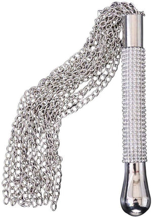 Decisions ... Decisions .... Should you tease, or punish? Imagine Your sub's delight {or trepidation, lol} when they see gorgeous chain flogger! The crystal encrusted silver handle is so pretty, but damn those chains bite! 
