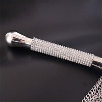 Decisions ... Decisions .... Should you tease, or punish? Imagine Your sub's delight {or trepidation, lol} when they see gorgeous chain flogger! The crystal encrusted silver handle is so pretty, but damn those chains bite! 