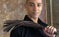 Fit for a Master, this stylish and luxurious flogger will look amazing in your dungeon. Perfect for impact play, imagine the feel and sounds as the leather impacts on your sub's body.