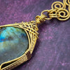 Infinity Locking Soft Chain Collar, Gold and Labradorite, One of A Kind, My Secret Heart Studios. 11