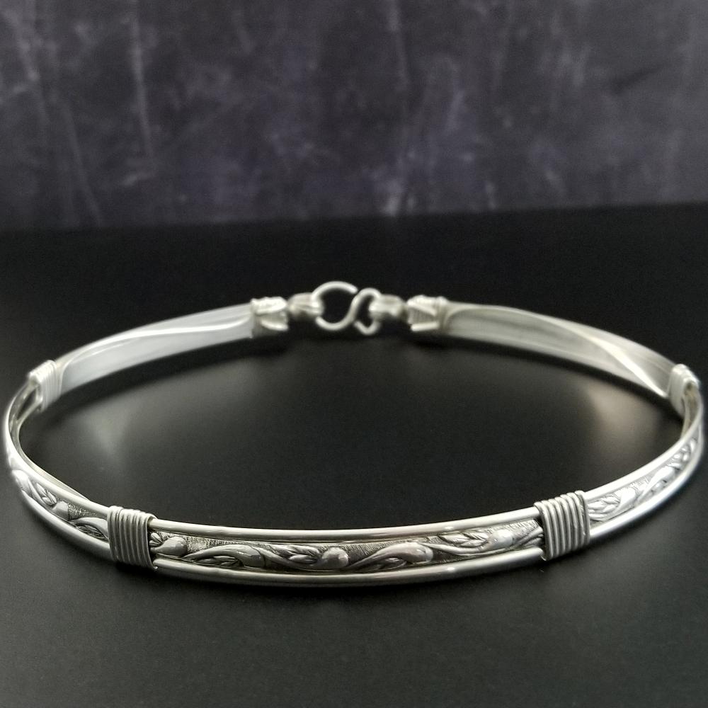 INFATUATION Submissive Collar, Sterling with Sterling Accents