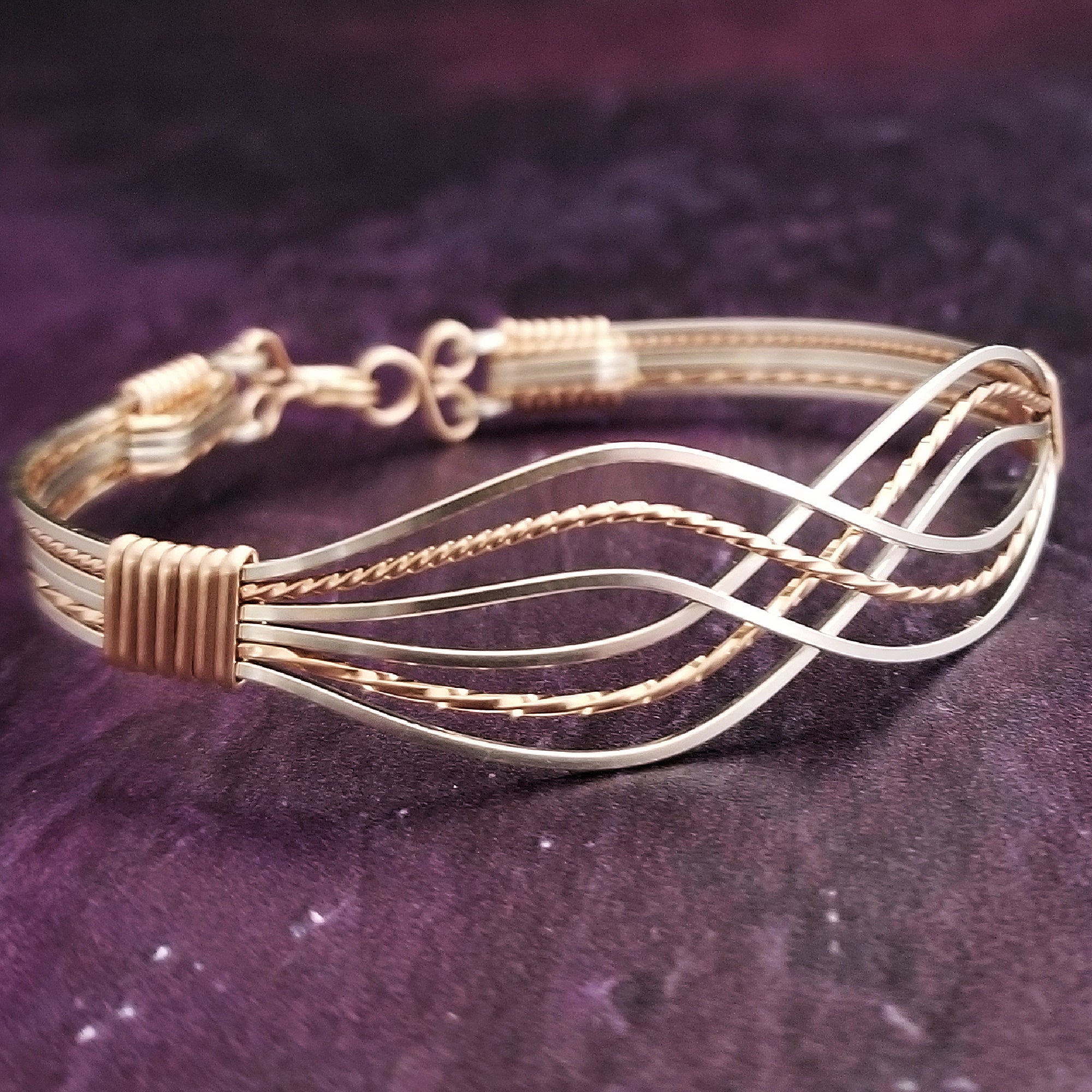 INFINITY Bracelet or Anklet (Submissive or Traditional} Sterling and Rose Gold