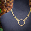 Locking Infinity O Ring Collar, Gold, My Secret Heart Studios 03
