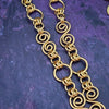 READY TO SHIP INFINITY SOFT LOCKING CHAIN COLLAR, Gold with Labradorite, One of A Kind