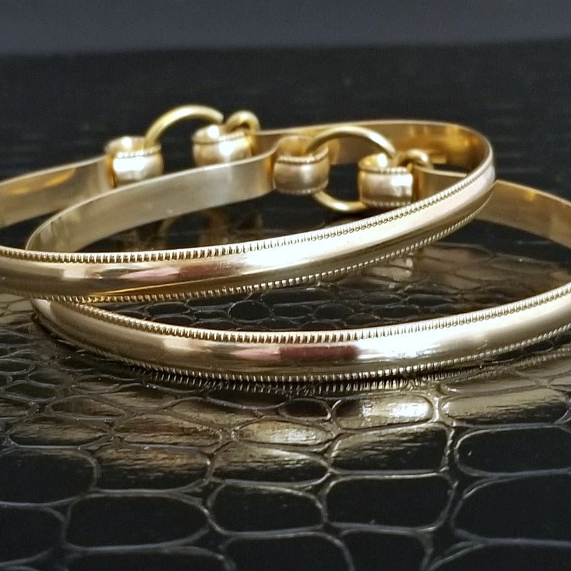 JANUS Handschellenarmbänder, 14k Gold gefüllt {Einzeln oder Paar}