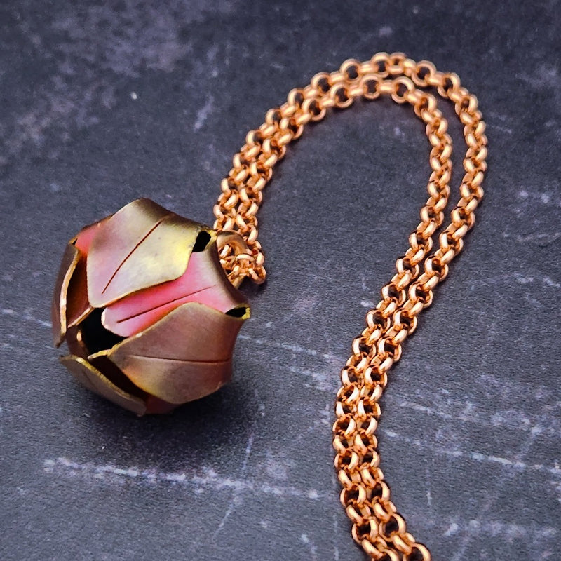 Kitten Bell Locking Collar, Flame Kissed Copper, My Secret Heart Studios 01