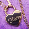 Lock and Chain Collar, KITTEN {Rose Gold}