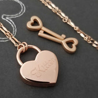 Lock and Chain Collar, KITTEN {Rose Gold}