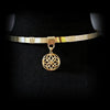 THE LODI Locking Submissive or Slave BDSM Collar is fabricated with strands of 14k gold filled embracing to create a seductive artisan collar. 