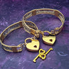 Dekka's BDSM Submissive Handcuff Bracelets or Anklets feature sterling silver lattice work with delicate precious metal accents for a luxurious, daring look. With its intricate design, these bracelets or anklets communicate Ownership in a stylish, understated way.