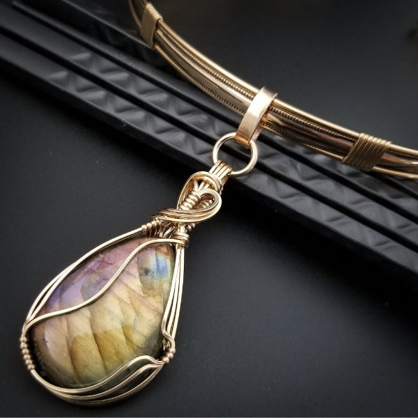 Show Ownership with this incredibly luxurious Art Deco Inspired Pendant & Collar Slide. Featuring stunning open lattice work and a 14k gold filled chain that can be worn with a traditional clasp, or locked with a lock and key. Very dramatic and unique for a BDSM submissive collar, eh? By My Secret Heart Studios