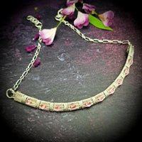* READY TO SHIP CRYSTAL NECK WRAP ~ One Of A Kind, SIZED up to 16.0 {Locking or Traditional}