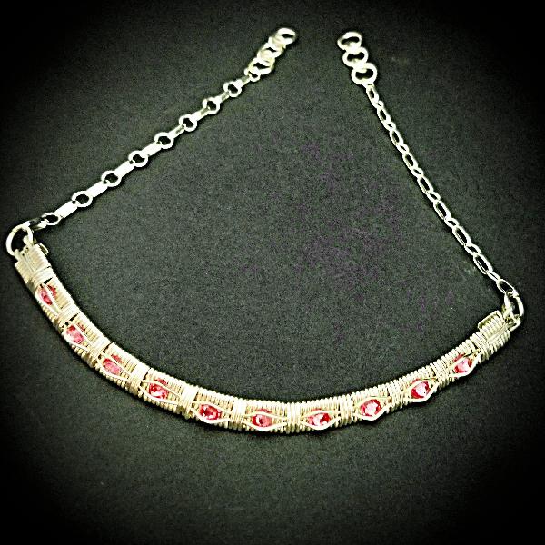 * READY TO SHIP CRYSTAL NECK WRAP ~ One Of A Kind, SIZED up to 16.0 {Locking or Traditional}
