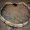 BEADED Submissive Collar, Sterling with Mixed Metal Beads