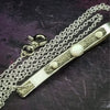 LEASH for Submissive, Silver Leather and Opal {One Of A Kind}