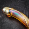The Mermaid's Plaything Sculpture has an sensual, erotic shape and is smooth as glass, yet has bumps and ridges in 'all the right places'. Gorgeous iridescent gold.