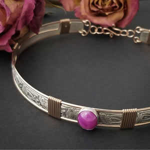 THIS LIMITED EDITION SUBMISSIVE COLLAR is part of our SOFT and SWEET Collection and is created in sterling silver and accented with Rose Gold Filled wire accents. By My Secret Heart Studios