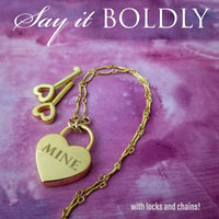 Lock and Chain Collar, MINE {14k Yellow Gold Filled Chain}