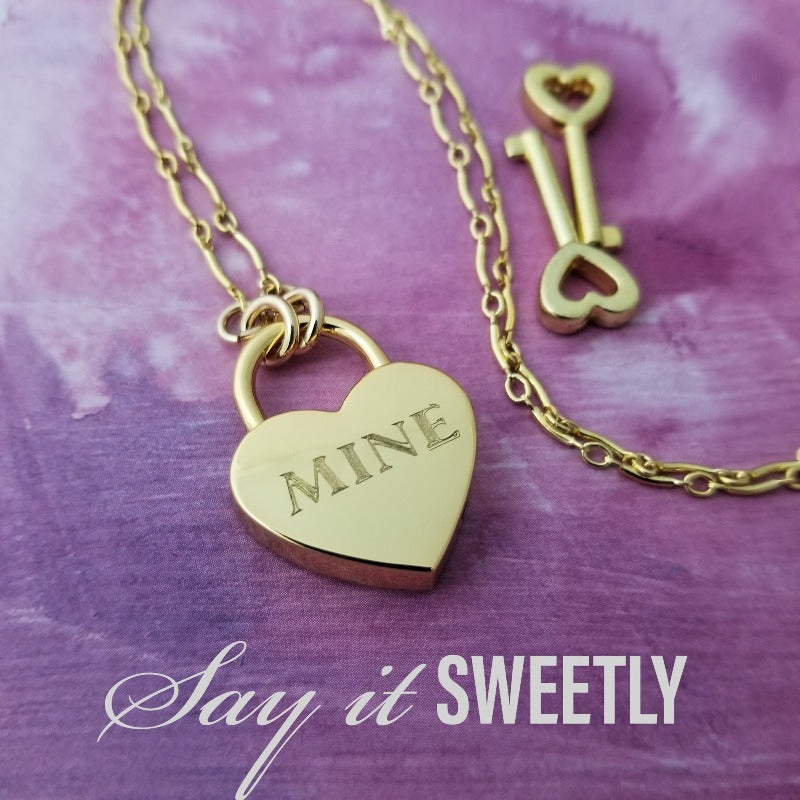 Lock and Chain Collar, MINE {14k Yellow Gold Filled Chain}