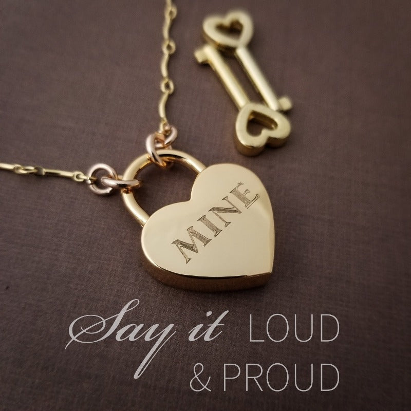 Lock and Chain Collar, MINE {14k Yellow Gold Filled Chain}
