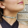 Soft and Sweet Locking Gemstone Collar, Sterling & Rainbow Topaz, My Secret Heart Studios