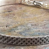 Our Darkenwald design is reminiscent of old castle walls, knights on galloping horses and laughter and ale in the great hall by firelight.  Substantial sterling silver collar accommodates a traditional clasp for discretion, but can also be worn with a padlock and key for a big statement of Ownership.