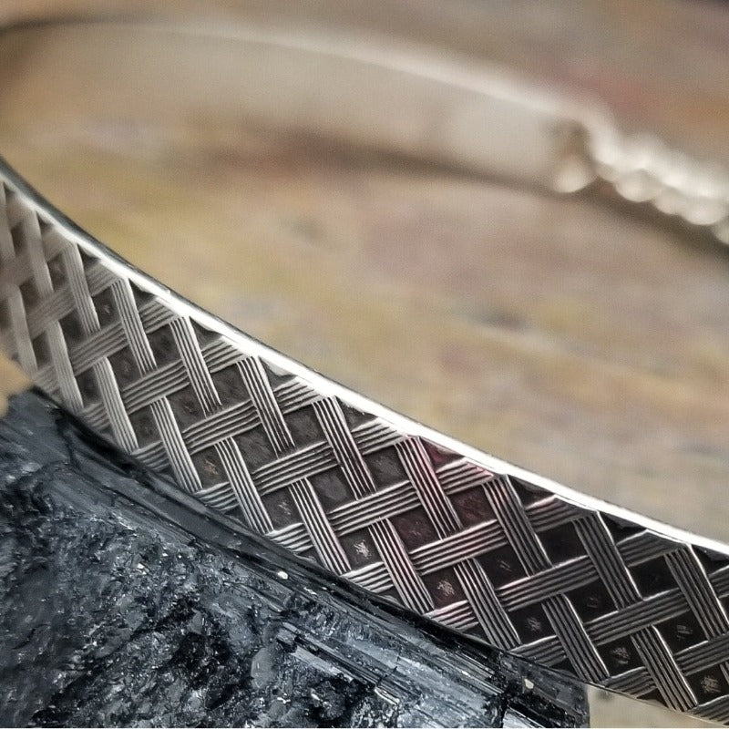 Our Darkenwald design is reminiscent of old castle walls, knights on galloping horses and laughter and ale in the great hall by firelight. Substantial sterling silver collar accommodates a traditional clasp for discretion, but can also be worn with a padlock and key for a big statement of Ownership.