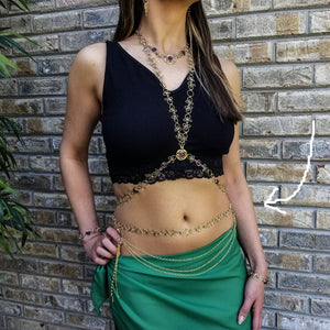 Breathtaking submission jewelry, our CELTIC PRIESTESS is a unique collection of handcrafted chain jewelry that pays homage to your BDSM lifestyle with a Celtic flair. Each piece can be worn independently or connected, and worn locked or with traditional clasps