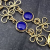 COLLAR, Submissive Locking Triquetra & Gems, CELTIC PRIESTESS, LAPIS and 14K Gold Filled