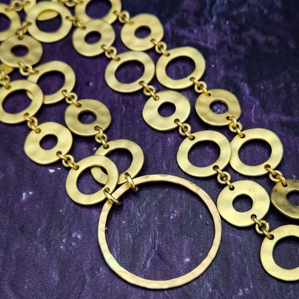 METRO Locking Submissive Collar, Matte Gold, My Secret Heart Studios