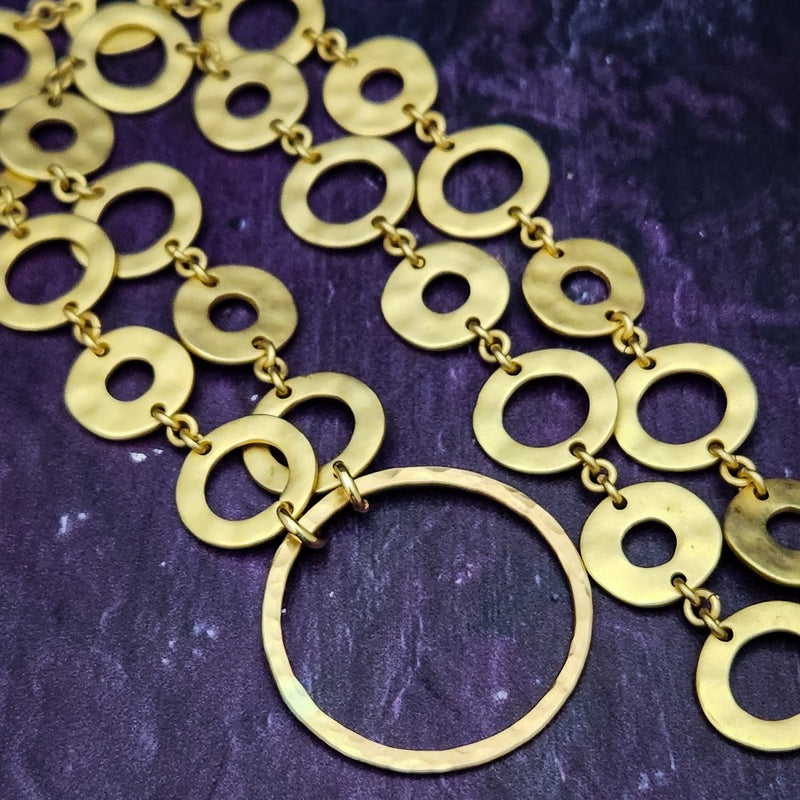 METRO Locking Submissive Collar, Matte Gold, My Secret Heart Studios