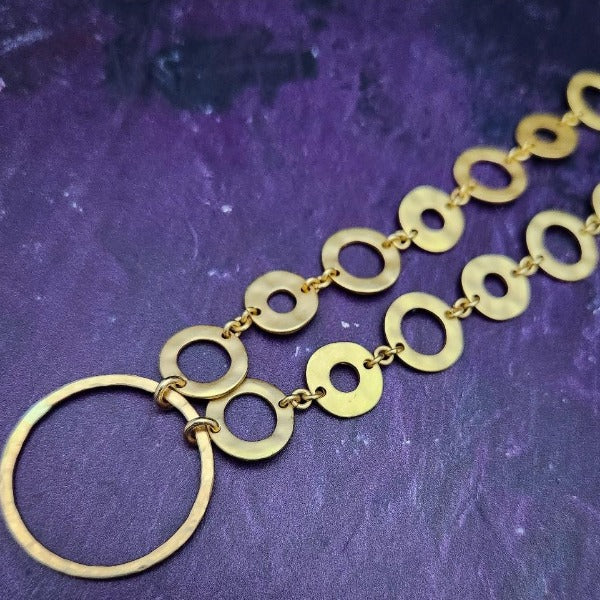 METRO Locking Submissive Collar, Matte Gold, My Secret Heart Studios