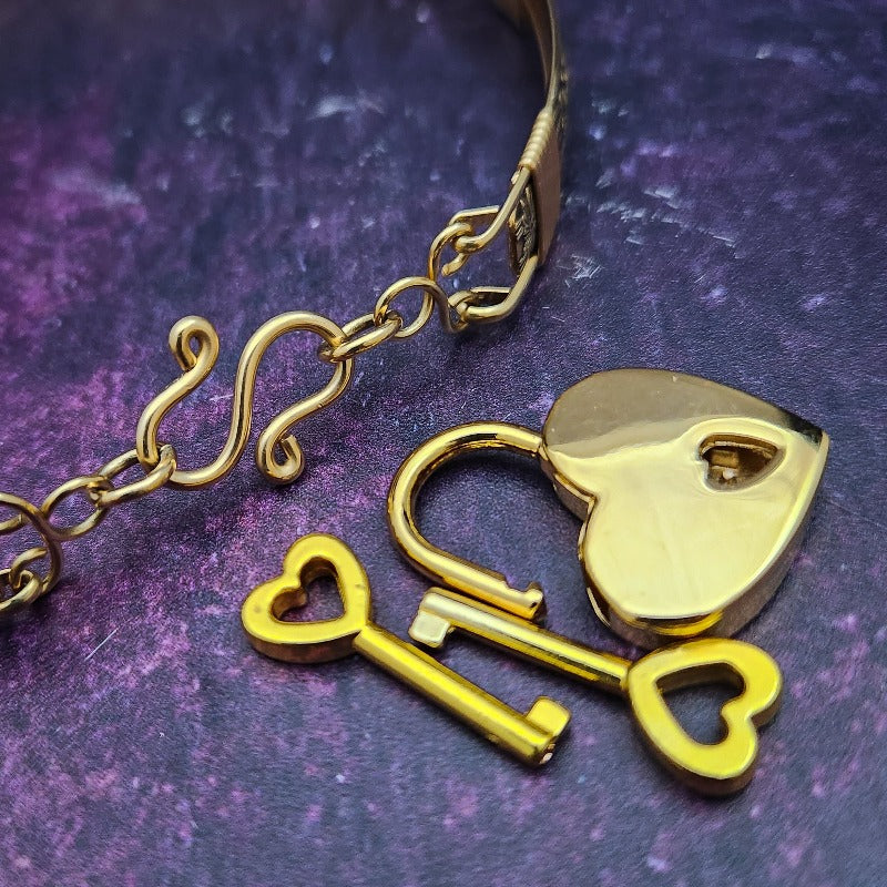This Locking BDSM SUBMISSIVE COLLAR isa new addition to our SOFT and SWEET Collection is created in precious metals and and all natural gemstones accented with coordinating wire accents.