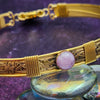 This Locking BDSM SUBMISSIVE COLLAR isa new addition to our SOFT and SWEET Collection is created in precious metals and and all natural gemstones accented with coordinating wire accents.