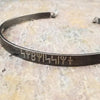 Share a secret. Rune font creates a unique collar with a secret message. The outside inscription is engraved in Rune symbols for Submissive, and the inside is engraved  with your choice of inscription
