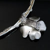 This beautiful handcrafted Rose of Aphrodite Collar Slide is made from sterling silver, it will symbolize love and beauty, but will also serve as a reminder of the strength and endurance of love.