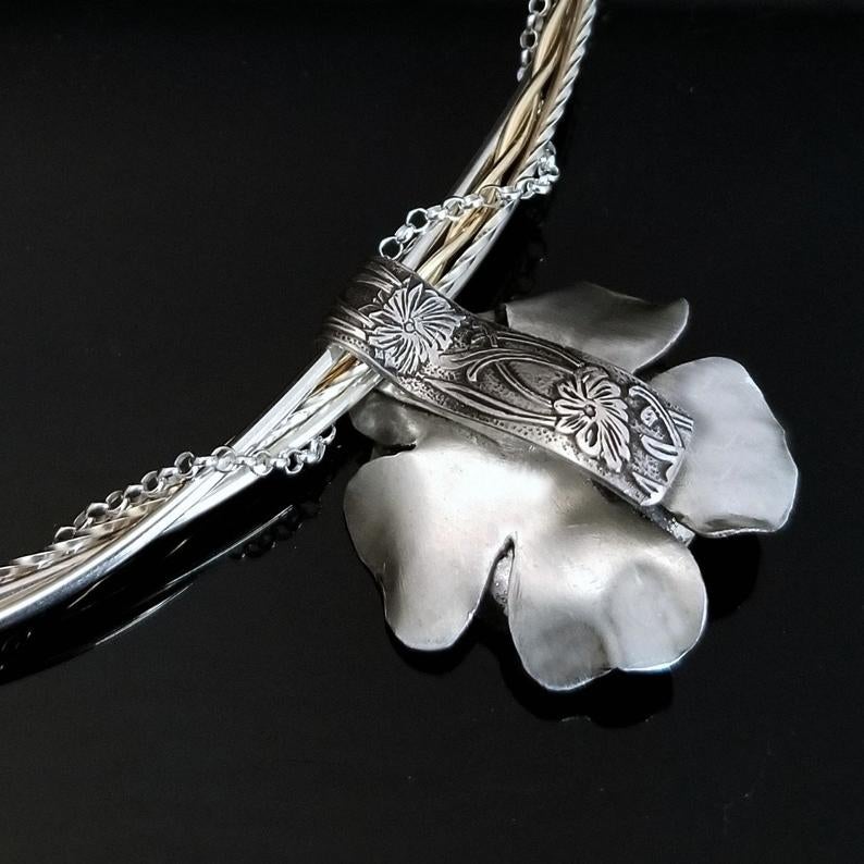 This beautiful handcrafted Rose of Aphrodite Collar Slide is made from sterling silver, it will symbolize love and beauty, but will also serve as a reminder of the strength and endurance of love.