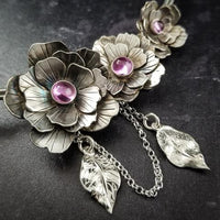 ROSE of APHRODITE Collar Slides, Choose Your Gemstone and Size