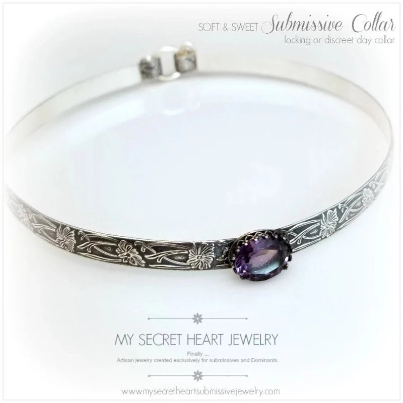 SOFT and SWEET, Sterling Silver w/ Faceted Amethyst, Submissive