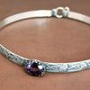 SOFT and SWEET, Sterling Silver w/ Faceted Amethyst, Submissive Collar
