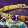 SOFT and SWEET Adjustable Locking Collar, Gold and Amethyst 2