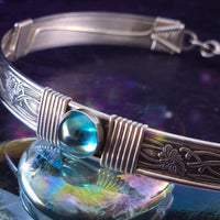 Soft and Sweet Locking Gemstone Collar, Sterling & Rainbow Topaz, My Secret Heart Studios