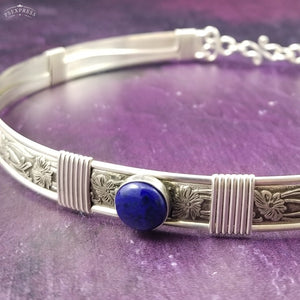 SOFT and SWEET Locking Gemstone Collar, Lapis Lazuli