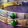 Soft and Sweet Wire Wrapped Collar, Jade 12