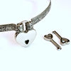 Sterling Silver Soft and Sweet Handcuff Bracelets by My Secret Heart Submissive Jewelry, Heart Padlock