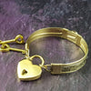 SOFT and SWEET Adjustable Locking Bracelets / Anklets, Gold with Lapis Lazuli