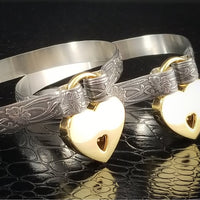 These artisan handcuffs / ankle restraints are hand crafted in a pretty feminine floral pattern that is the epitome of feminine grace. 