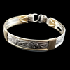 SOFT and SWEET, Sterling Silver w/ 14K Gold Accents, Handcuff Bracelets (Single Cuff)
